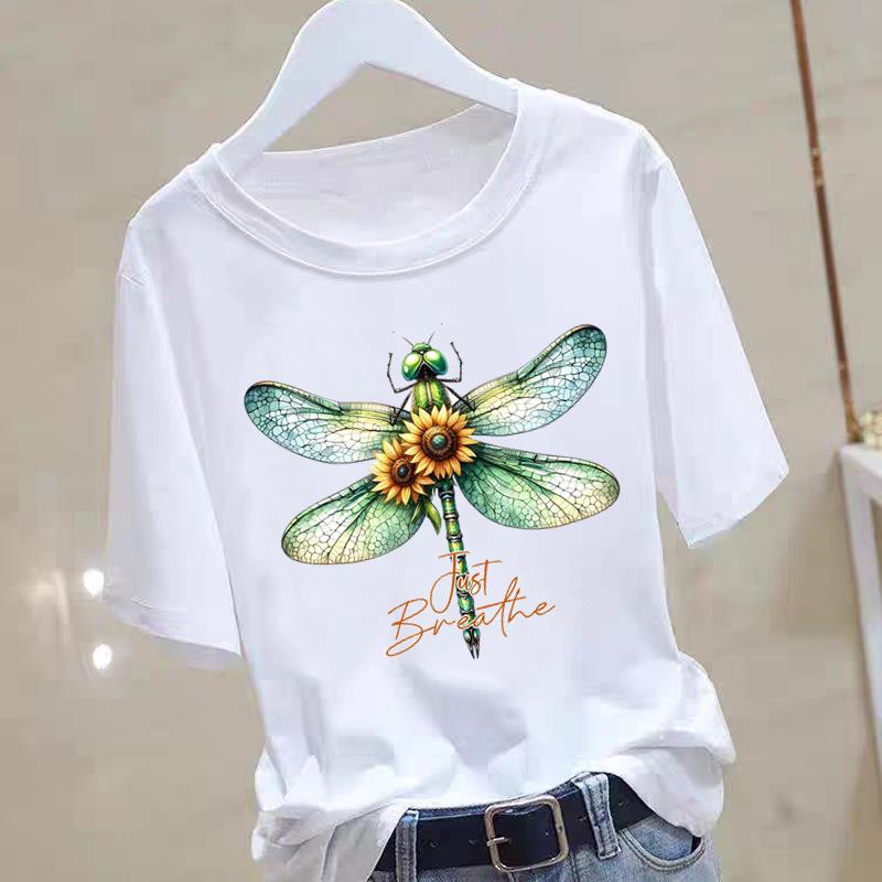 A New Heart-shaped and Cute Women s Commuter Instagram Summer Printed Short-sleeved Round-neck T-shirt Women Clothing Graphic S