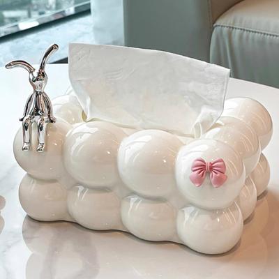 Tissue Box Storage Holder Large Capacity Spring Design Easy To Use Luxury