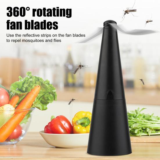 Fly Repellent Fan with Reflective Blades Portable Battery Operated Indoor Outdoor Tabletop Mosquito Fly Repellent Fan