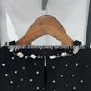 French Niche 2025 A/W Rhinestone Little Black Dress: Sleeveless, Round Neck, High Waist, A-line Short Skirt.