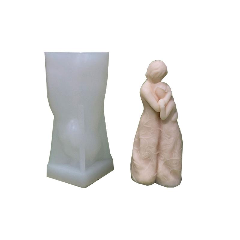 Mother Hug Kid Candle Mold Silicone Craft Mold Silicone Texture Hand-Making Tool for DIY Hand-Making Candle Soap Crafts