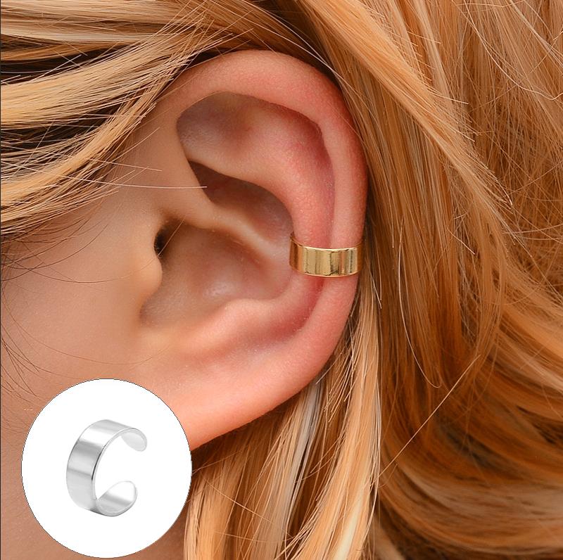 

1PC Punk Metal Zircon Ear Cuff Ear Clip for Women No Pierced C Shape Geometric Small Ear Cuff Ear Wrap Ear Cuff Clips Jewelry