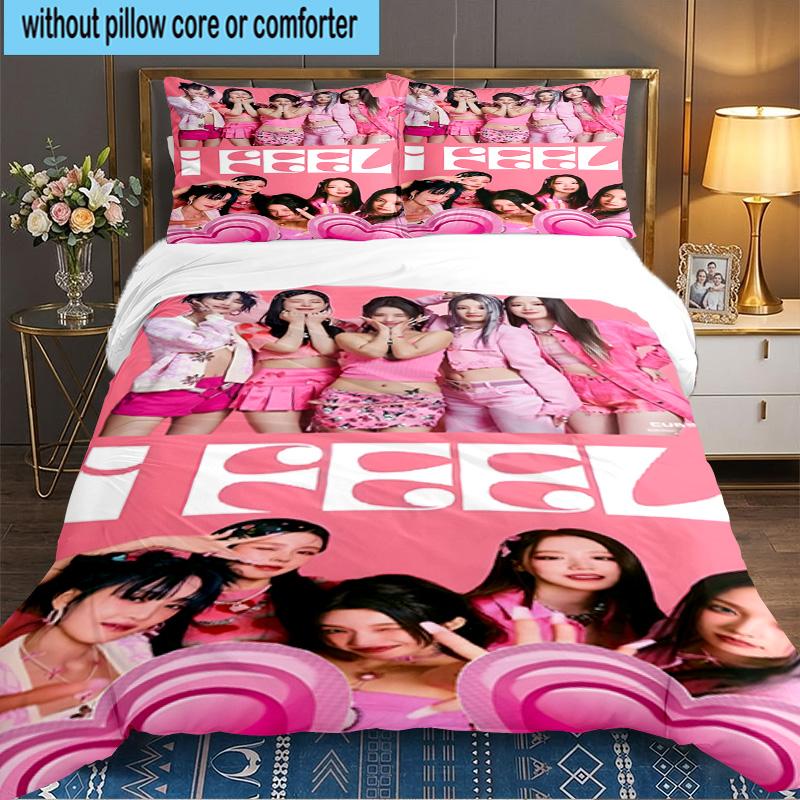 Kpop idle 3pcs Bedding Set,Including 1pc Duvet Cover And 2pcs Pillowcases Perfect Gift for Christmas,Ideal for Bedroom, Dormitory