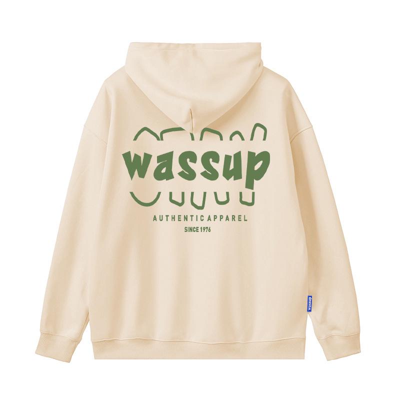 WASSUP HEODS Модный Мужской Свободный Худи Большого Размера с Капюшоном – Осенне-Зимняя Куртка-Худи M