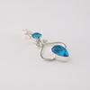 Schweizer Blautopas Edelstein 925 Sterling Silber Schmuck Statement Designer Anhänger 1,60" Für Geschenk PP-13-8