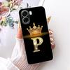 For OPPO A6X A6 A6T Pro 4G 5G Fashion Crown Letter Phone Case For Oppo A6x A 6 A6T Pro 4G Soft Silicone TPU Cases