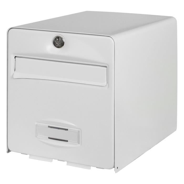 BURG WACHTER Galvanized Steel Balthazar Letterbox - 1 Door - White