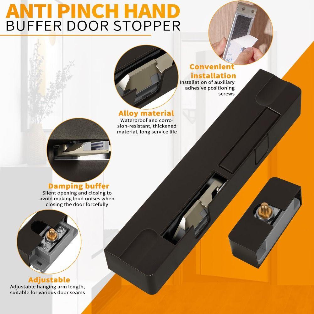 Adjustable Door Closer Mute Buffer Automatic Door Closer Invisible Installation Thicken Damper Buffer Residential Screen