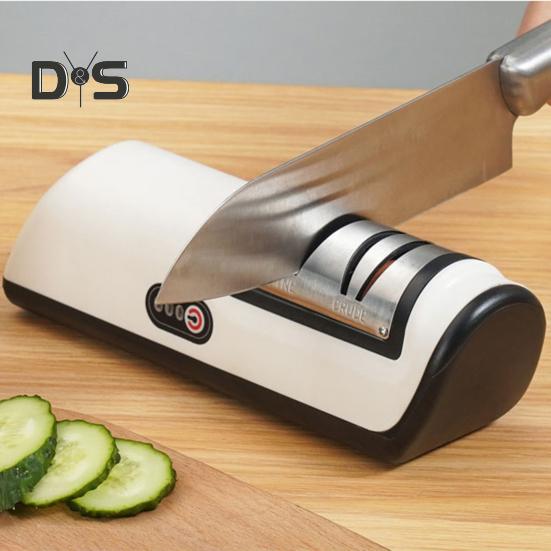 Elektrický ořezávátko nožů dobíjecí 2stupňový bezpečnostní design ořezávátko nůžek do kuchyně Rychlý a účinný nástroj na broušení čepelí