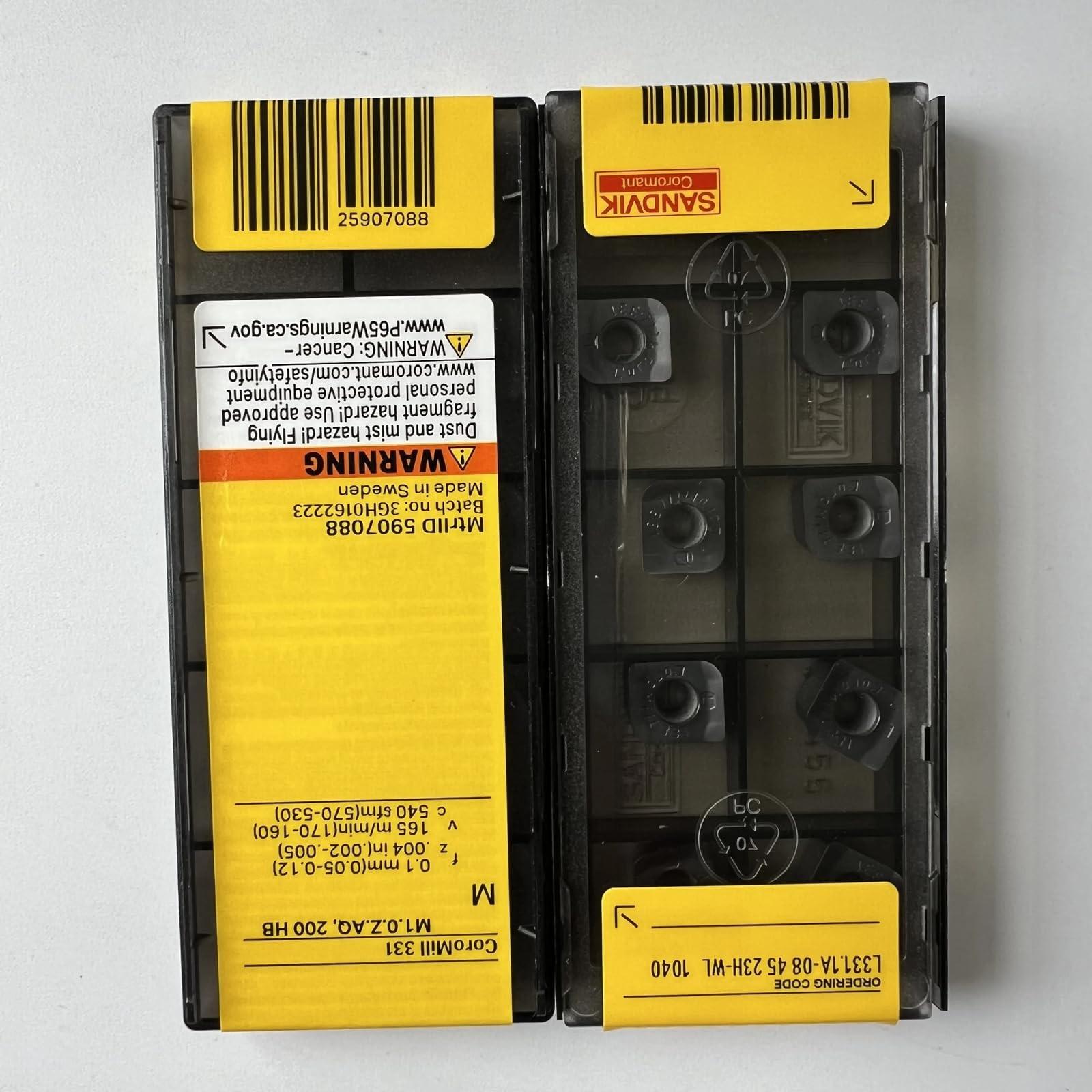 

Original Sandvik / L331.1A-084523H-WL 1040 / CNC lathe carbide blade 10 Pcs