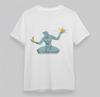 Men's Oversize T-shirt With Meditative Figure Graphic Unisex 100% Cotton Top
