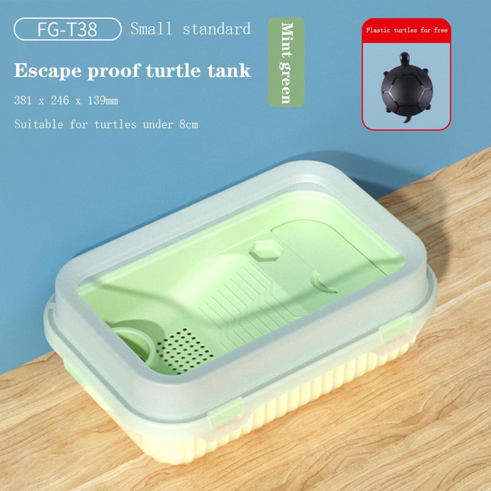 

Аквариум для черепах с фильтром, черепаший аквариум с платформой для купания, донным дренажем, 3-уровневая структура, многофункциональные зоны для черепах