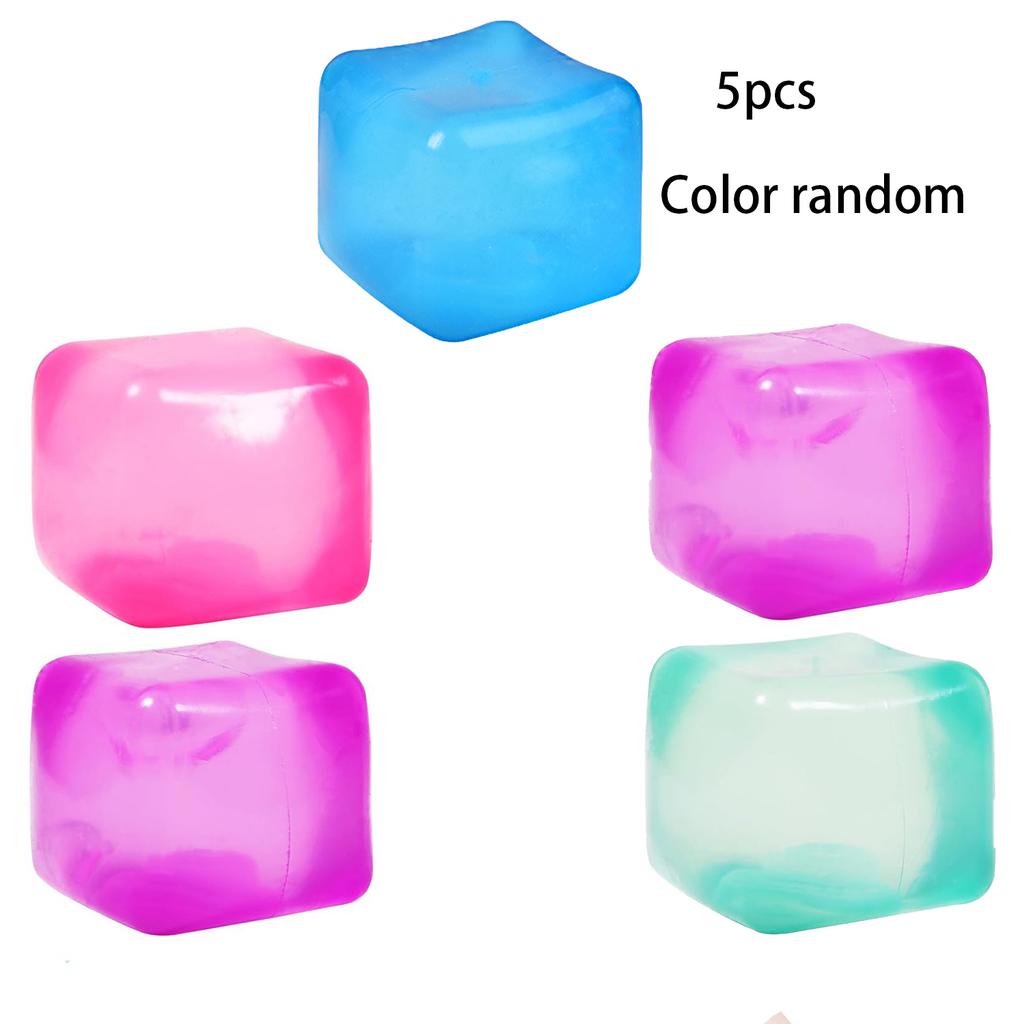 Square Gel Ice Cube Kneading Music Slow Rebound Maltose Ice Cube Pressure Relief Ball Halloween Christmas Gift