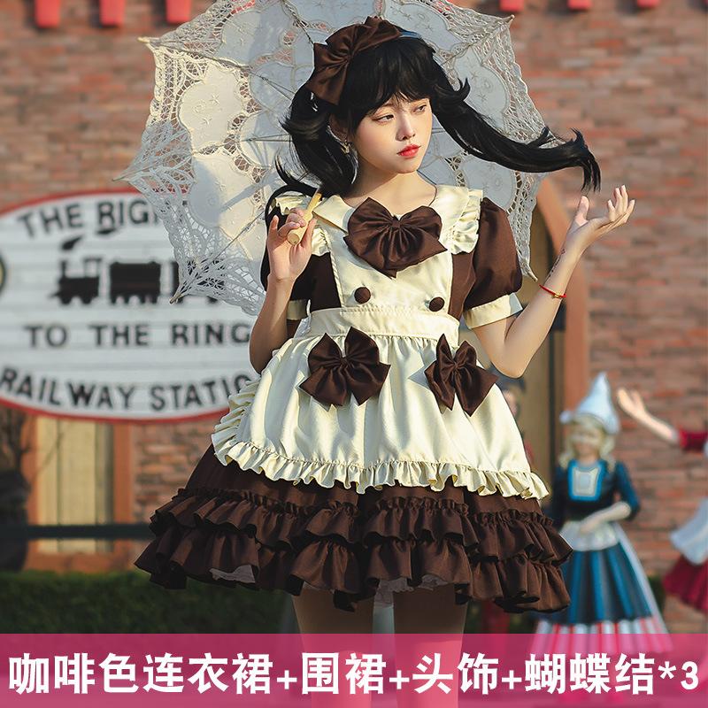 Zwart donker gothic meid Lolita jurk live streaming host zoet en pittig Harajuku Lolita meisje jurk vrouwen