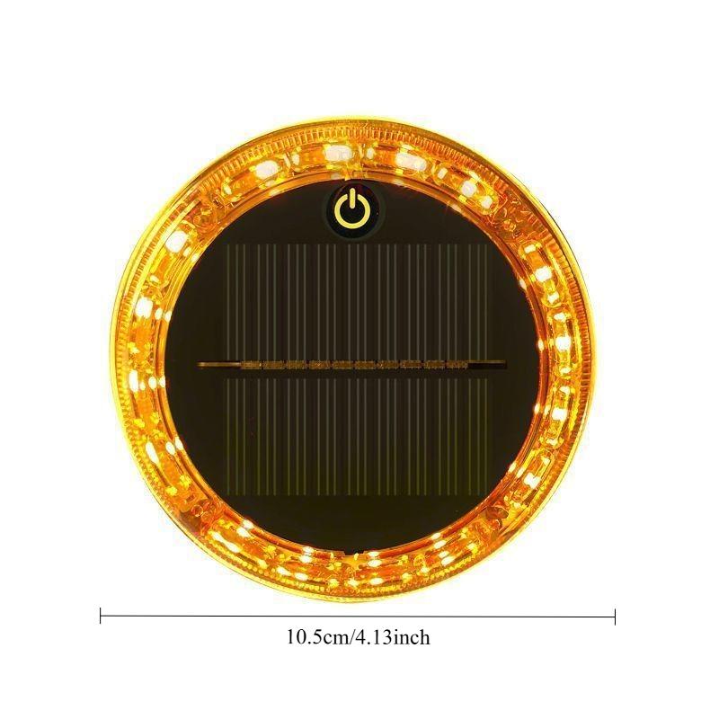 

Wireless Solar Warning Light: Touch Control Amber Flashing Lamp, Magnetic Car Roof Strobe Light, Waterproof Safety Beacon, Led