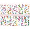 10 Sheetsset Children'S Colorful Glitter Tattoo Stickers Cartoon Animal Unicorn Butterfly Temporary Fake Tattoos Kids Gift