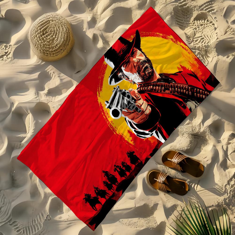R-Red Dead R-Redemption 2 Towel Yoga Gym Yoga Gym Lightweight Portable for Swimming Beach Travel Sports Accessories Sandproof