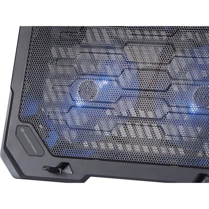 Ventilateur USB - Conceptronic - Thana 01B - 39,6 cm (15.6") - 2 ventilateurs - Noir