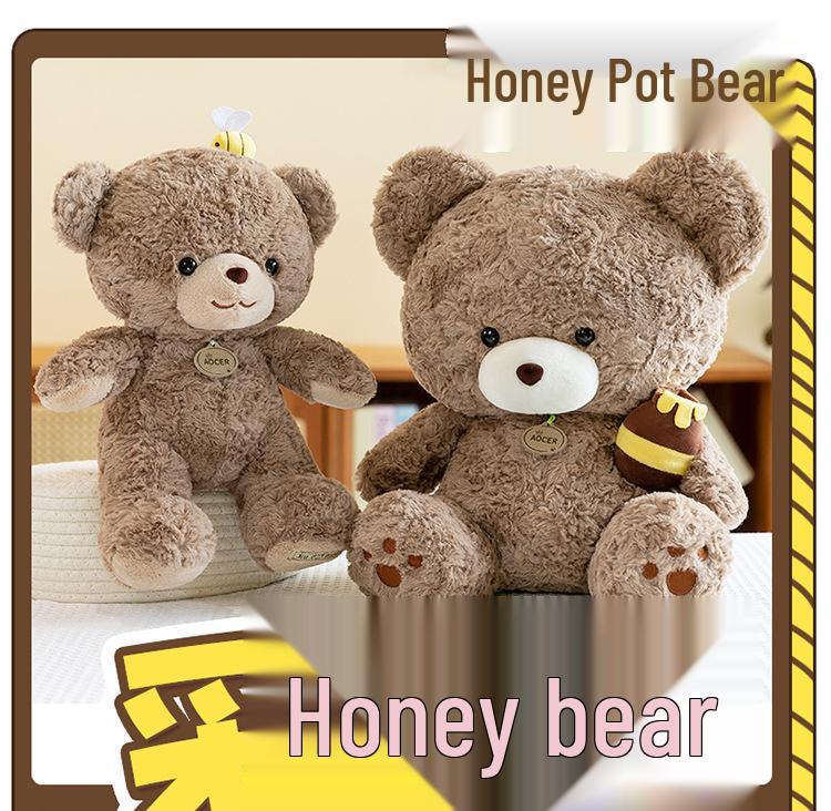 Cross-border Bee Bear Plush Toy: Children's Bedtime Doll & Birthday Gift