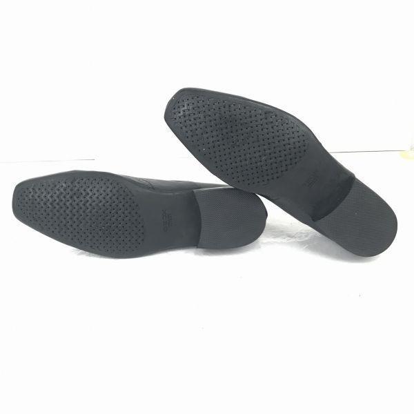 GEOX Italy leather wingtip 26.0 black dress business shoes(USED)