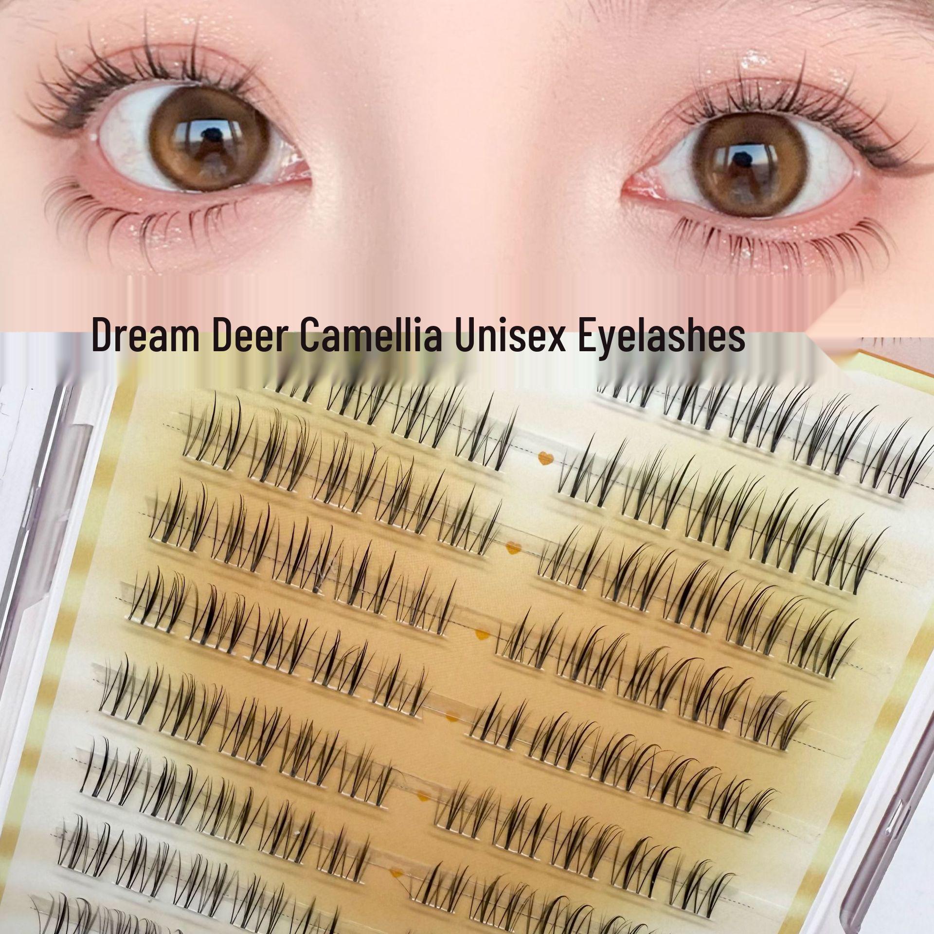 Dream Deer Camellia False Eyelash Glue: Natural Makeup Artist Segmented Individual Lashes for Girls.
