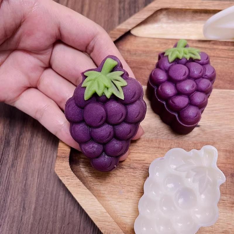 Fruit Shaped Mooncake Mold 50g Stamp Hand Press Chocolate Mould Pastry Cake Ice Cream Mould Mid-Autumn Baking