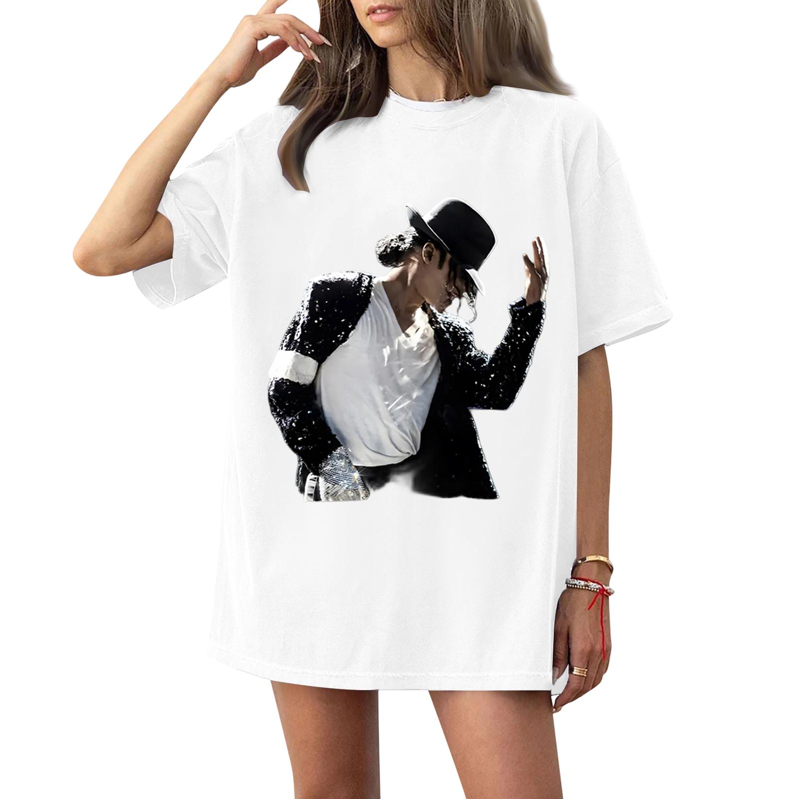 

Women s Fashionable Casual Short Sleeved Printed T-Shirt Round Neck Top XL білий