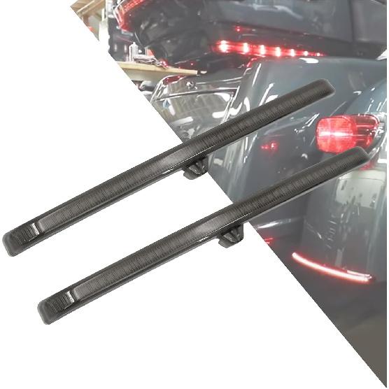 HDBUBALUS Motorcycle Rear Fender Blades Led Tail Light Brake Stop Running Lamp for Harley Touring Trike Glide 2009-2025 (Color: Red)