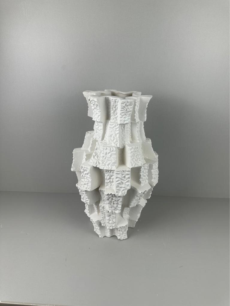 Ceramic Vase Irregular Splicing of Geometric Blocks Flower Vase Flower Arrangement Ceramic Handicrafts Home Decoration