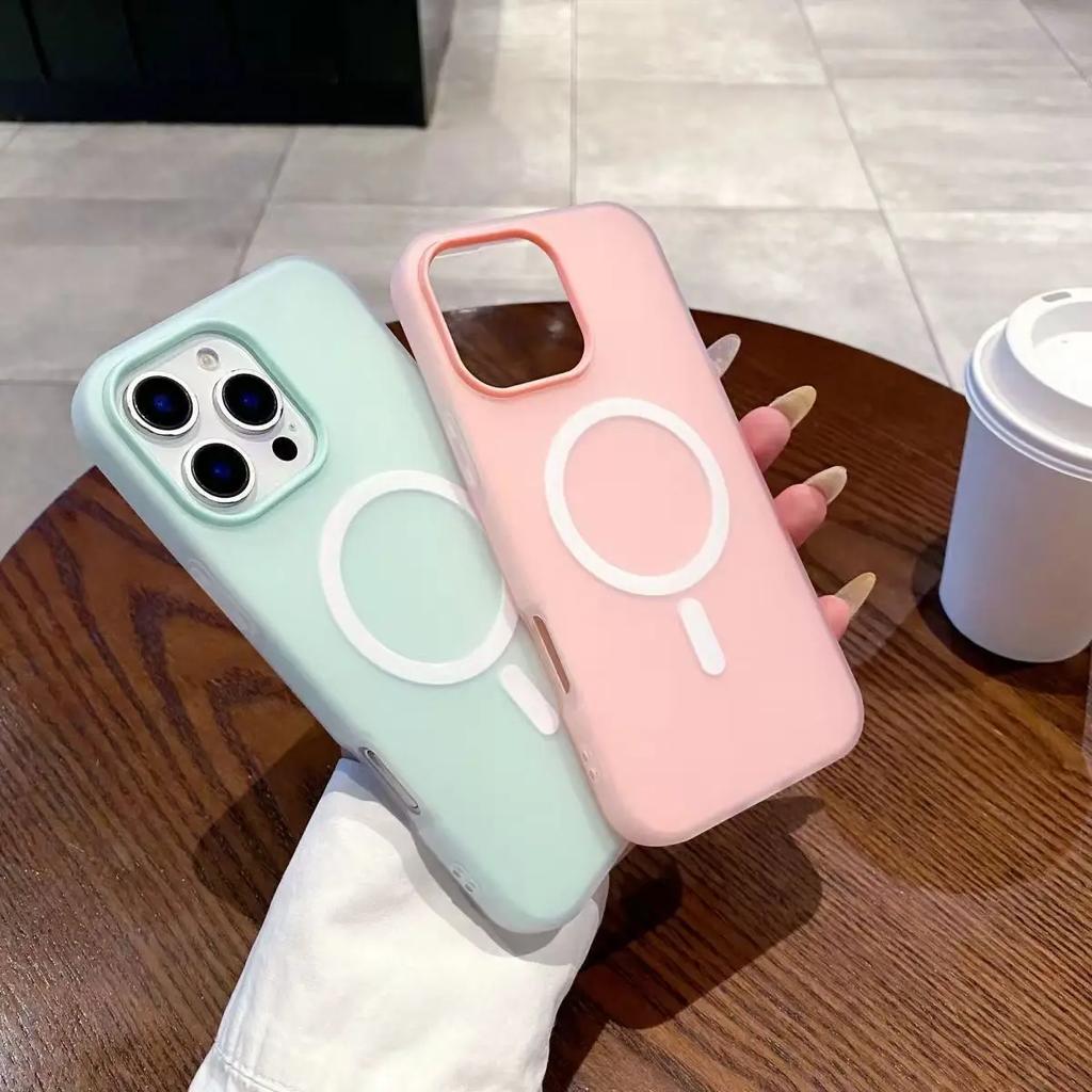 Bright Fluorescent Magnetic For Magsafe Case For iPhone 17 16 15 14 13 12 11 Pro Max 16 PLUS 17 Air Wireless Charge Cover