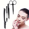 Professional Stainless Steel Face Epilator Hair Remover With Brush Comb Makeup Tool Razor Eyebrow Tweezer Eyebrow Trimmer Kit