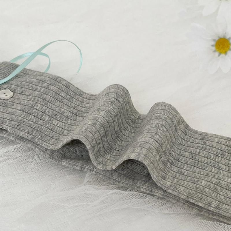 Girls Knee-High Socks Set Spring Summer Bow Lace Sock Sweet Princess Style Solid Color High Socks