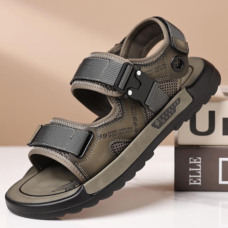 Fashion 2025 Summer New Men's Comfortable Soft Soled Casual Sandals Fashionable Korean Style Trendy Brand Outdoor Casual Beach Shoes