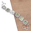 Silver Bracelet Sterling  Peridot Gemstone Quartz Quartz, 7-8" Green