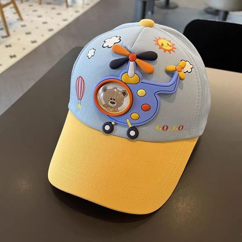 Cartoon Car Print Baby Baseball Hat Fashion Patchwork Sunshade Duck Tongue Cap Boy Girl Kids Casual Outdoor Peaked Hat