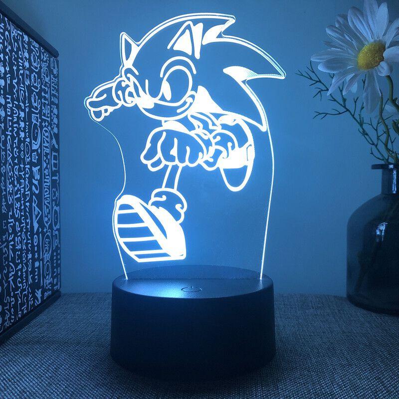 Lamp 3d Led Night Light Acrylic Touch Cartoon Character Table Desk Gifts