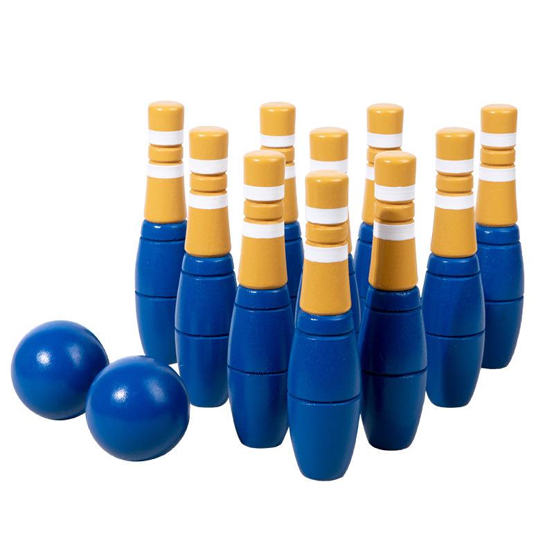

Children s wooden bowling indoor outdoor sports parent-child interaction kindergarten baby early education educational ball toys