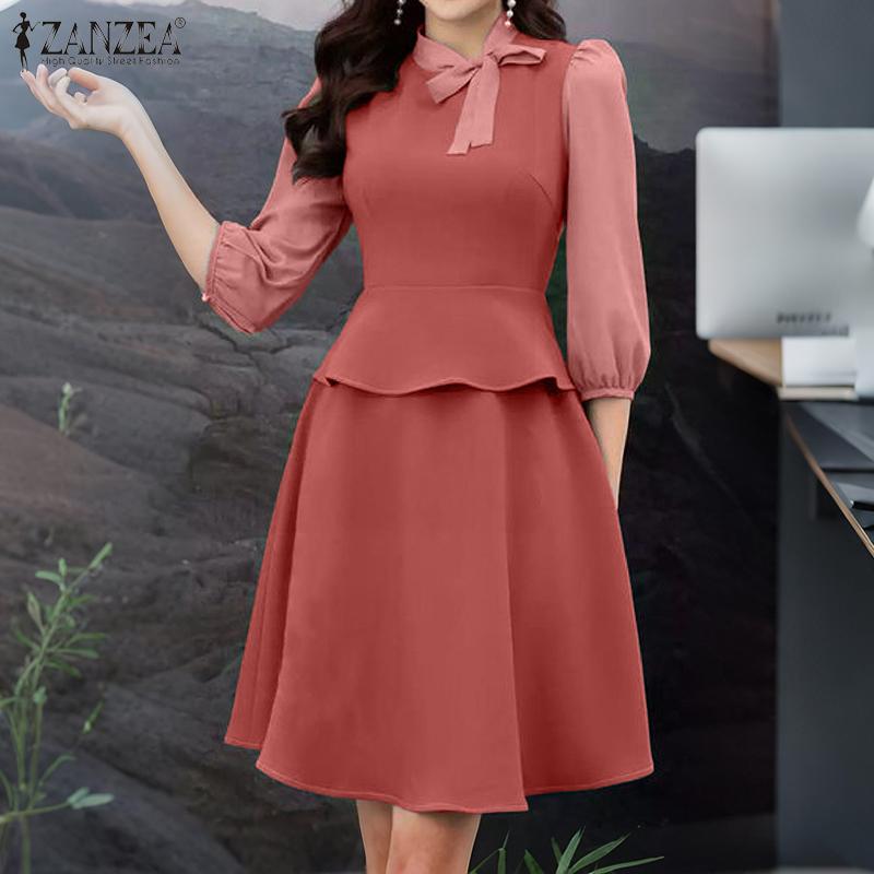 ZANZEA Bluză cu mâneci lungi și fuste Seturi de costume din două piese de vară pentru femei