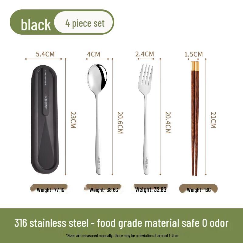 Ruhan Portable 316L Stainless Steel Tableware Set