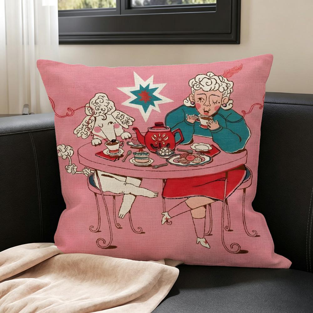 K-Kbrito Cushion Cover Natural Linen Pillowcase Set, All-In-One Decor For Sofa, Bedroom & Chair