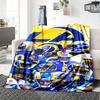 1 Stück Decke - Los Angeles Rams Logo Aufdruck Design, Leichte Decke für Sofa, Bett - Weich & Warm, Geschenk für Alle Jahreszeiten