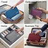 Travel Underwear Organizer Foldable Zipper Pouch Lingerie Bra Sock Hanging Durable Fabric Space Saving Suitcase Storage Gear