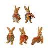 Miniature Rabbit Figurines Easters Bunnies Rabbit Miniature Fairys Garden Decors Cake Toppers Decors Landscape Ornament