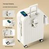 Sturdy Carry-On Suitcase with Wheels, Durable, Large Capacity, Password Lock, and Charging Port