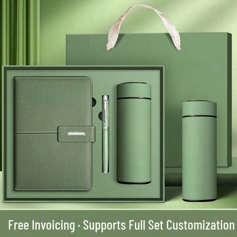 Corporate Gift Set: A5 Notebook, Thermos Cup, B5 PU Diary with Custom Logo