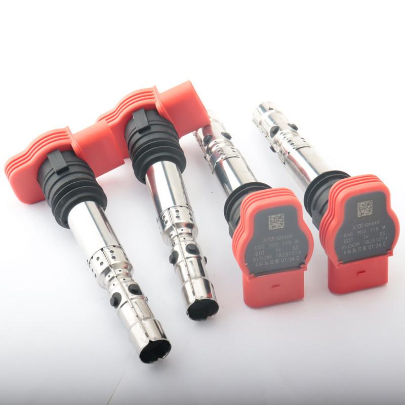 4PCS Ignition Coil Fit 1.8T 3.0 V6 06C905115M 06B905115R For VW Jetta Golf GTI MK4 Passat B5 Beetle Polo A4 A6 A8 TT
