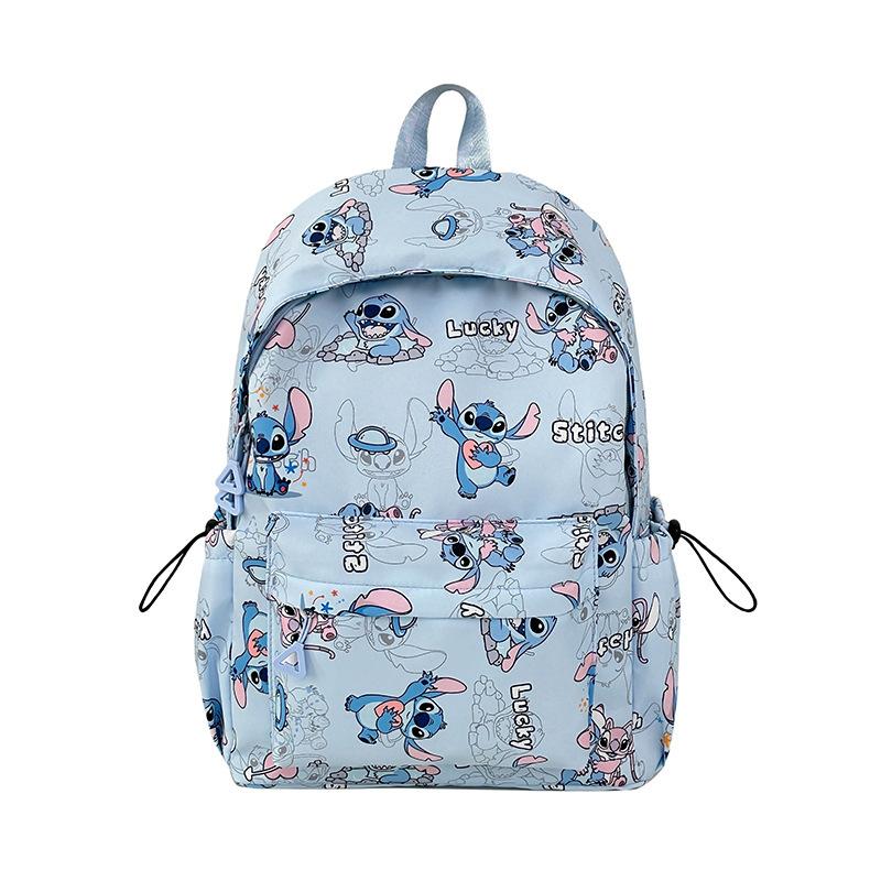 Schoolbag New Student Backpack Stitch Printed School Bag Trendy Backpack Large Capacity Lightweight Student Leisure Bag