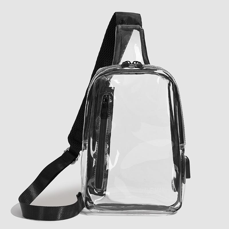 

Нагрудная сумка новый легкий и универсальный женский маленький рюкзак модная прозрачная высококлассная сумка через плечо прозрачный