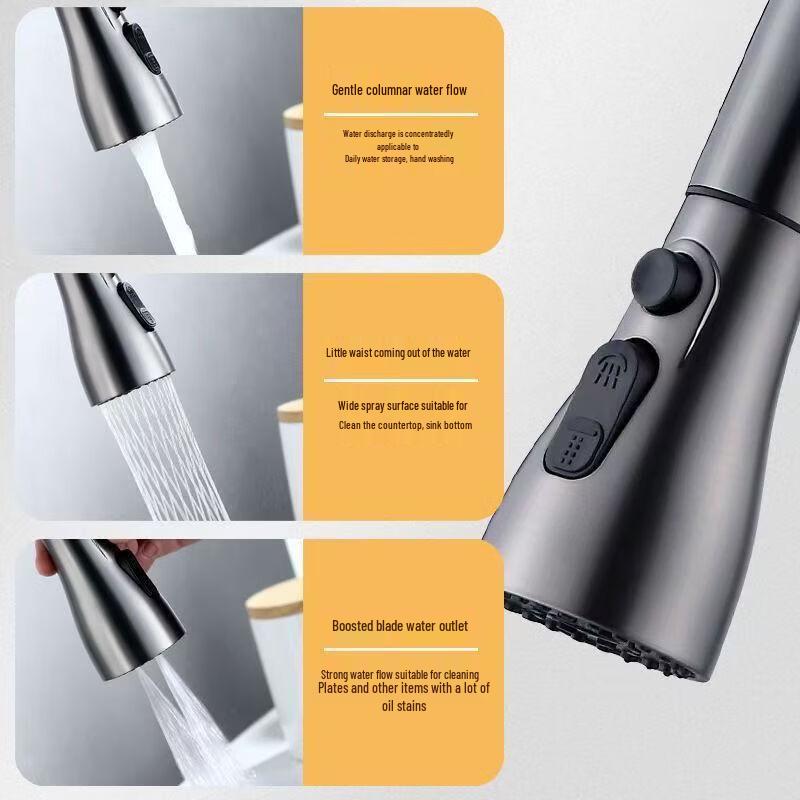 OEING 304 Stainless Steel Pull-Out Kitchen Faucet