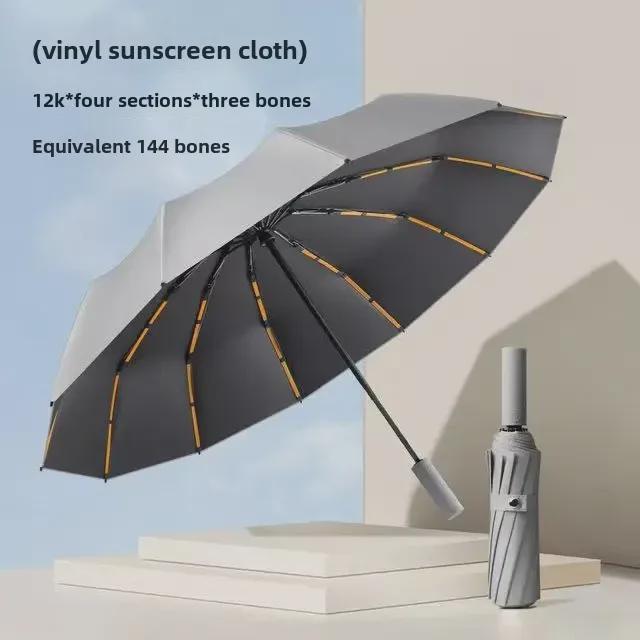 Luxury Automatic Folding Umbrella for Men – Large, Storm-Resistant, Dual-Use for Sun and Rain.